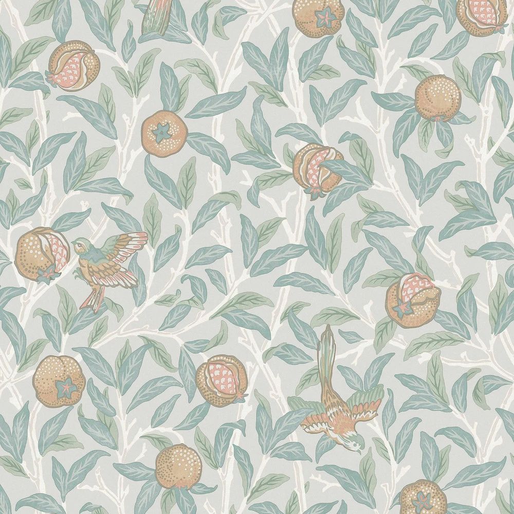 Bird & Pomegranate Duck Egg Wallpaper by William Morris 124261 Bird & Pomegranate Duck Egg Wallpaper by William Morris 124261