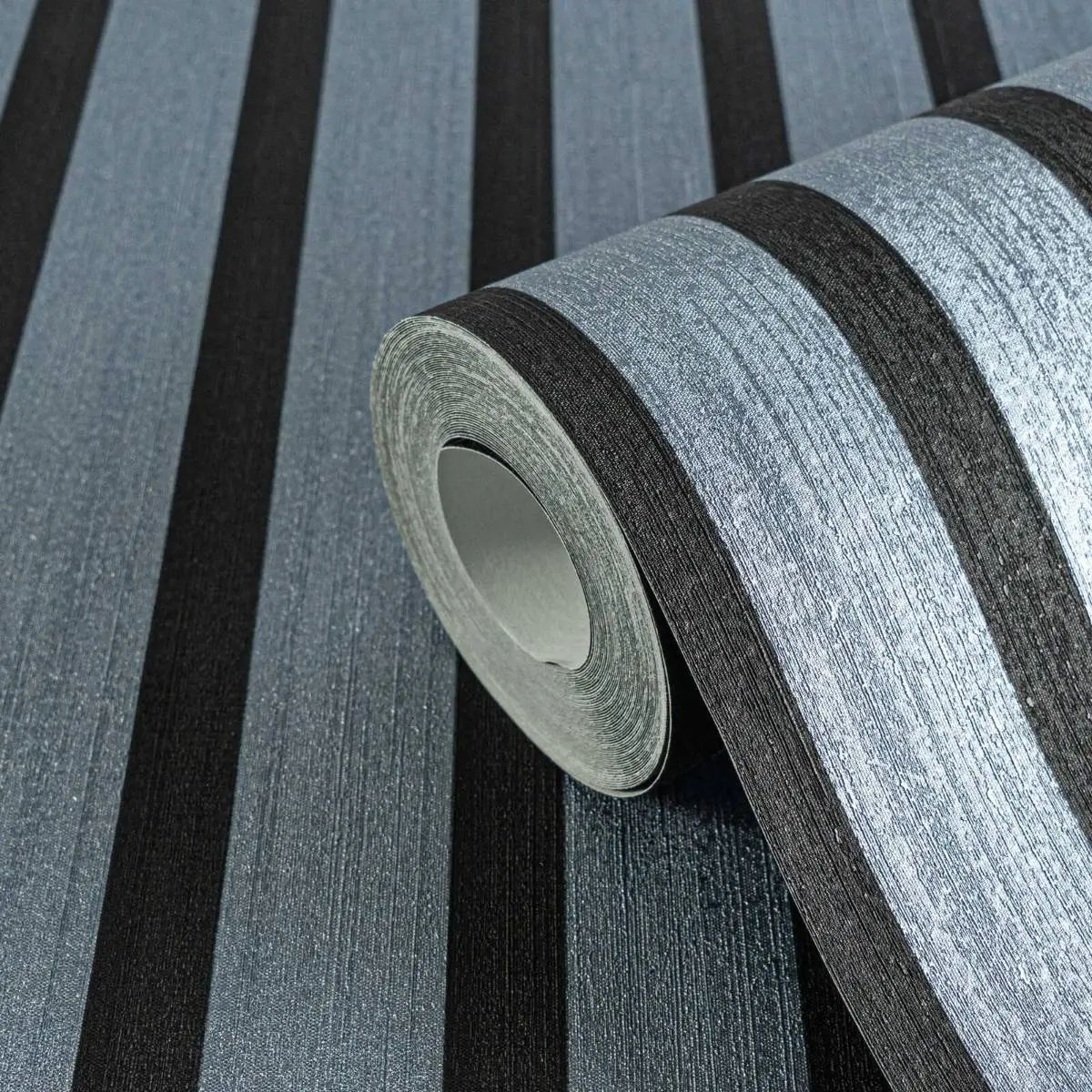 Acoustic Metallic Panels Denim Blue Ultra Realistic Fleece Wallpaper 78627-3