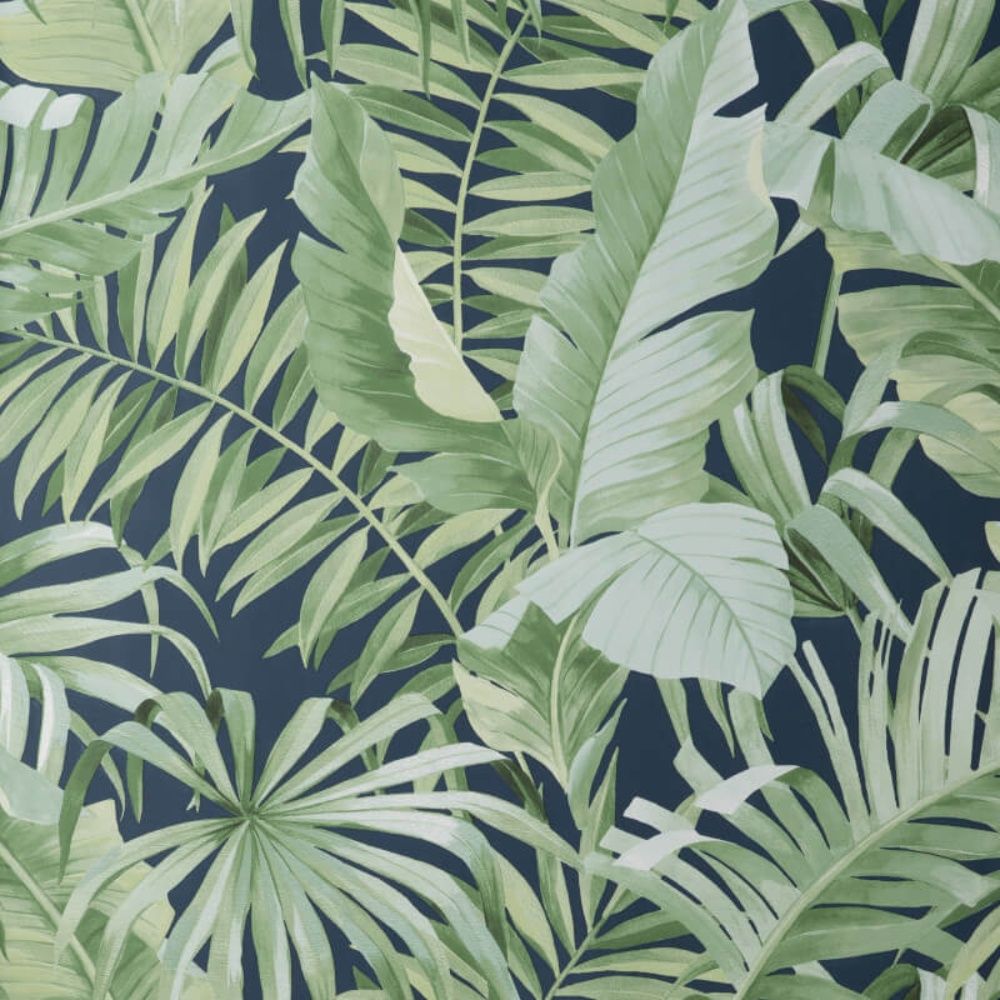 Maui Tropical Navy Blue Palm Tree Wallpaper FD42851 Maui Tropical Navy Blue Palm Tree Wallpaper FD42851