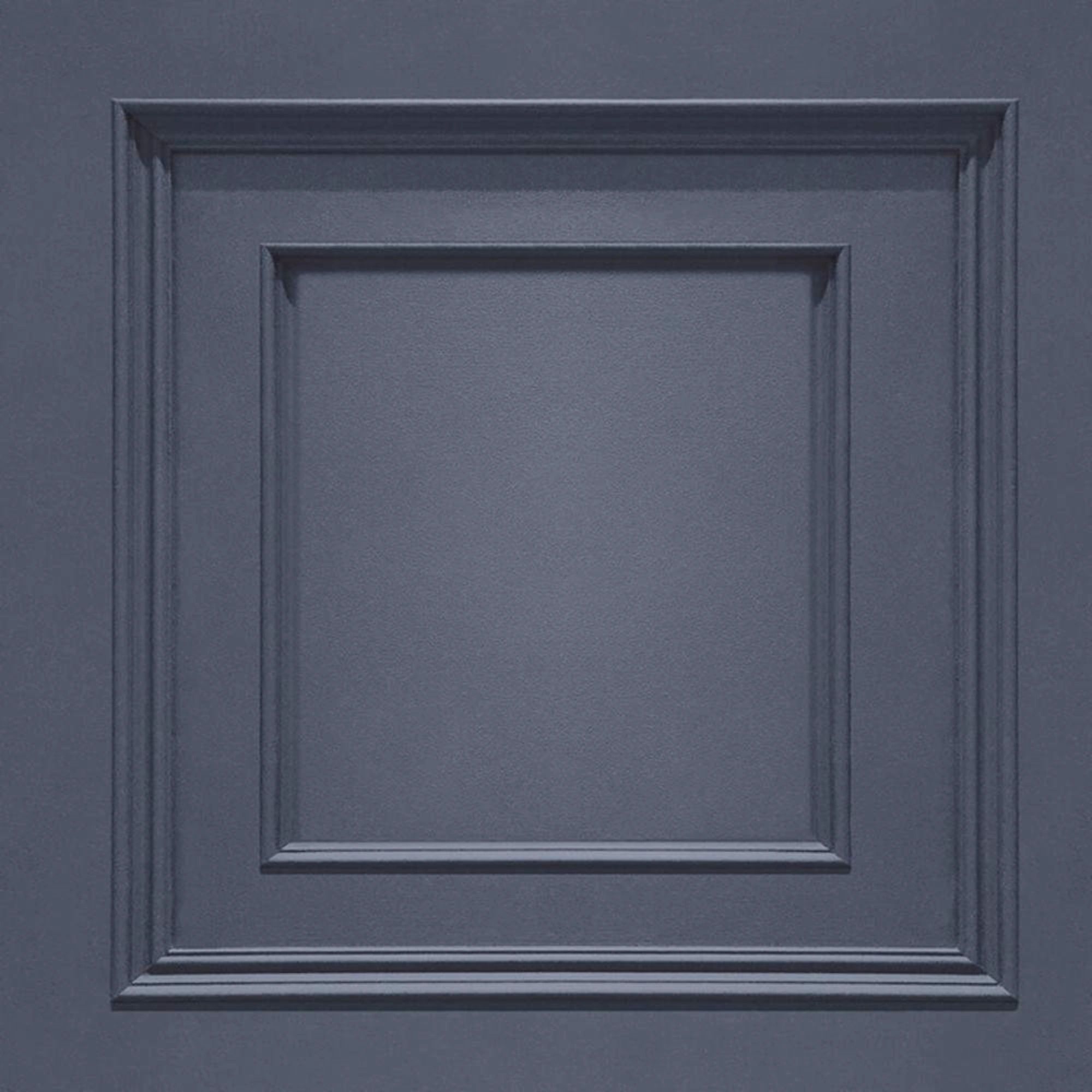 Amara Panel Effect Navy Blue Italian Vinyl Wallpaper 7375