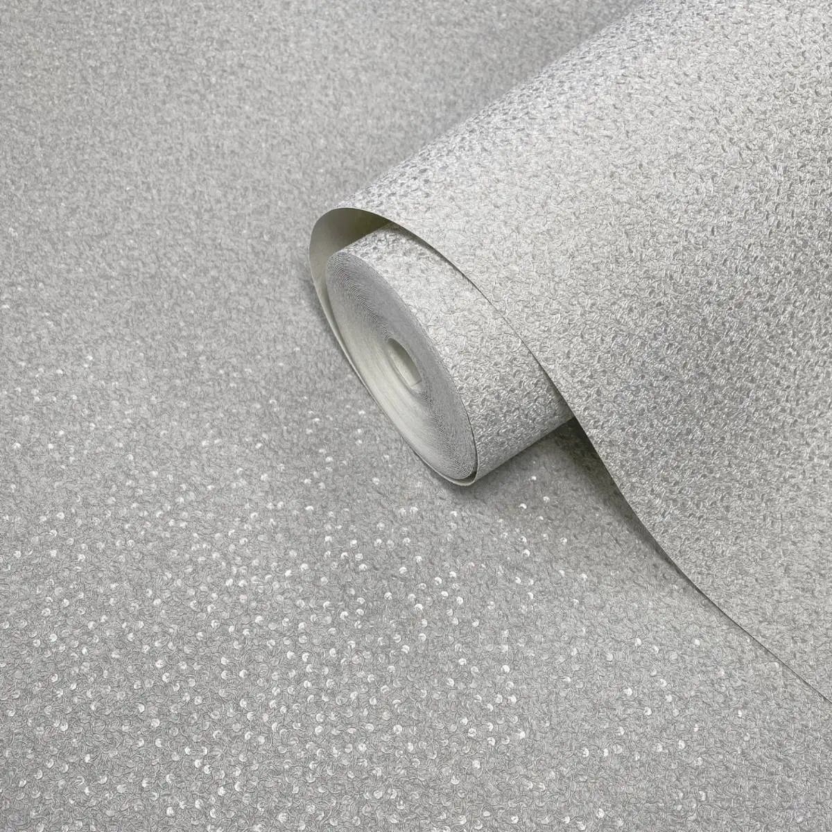 Valentino Shimmering Sequinned Texture Grey Luxury Vinyl Wallpaper 1930