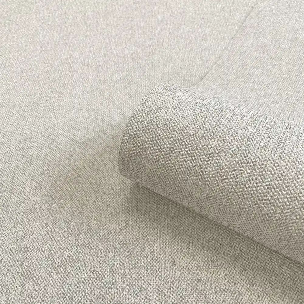 Ciara Texture Soft Silver Italian Vinyl Wallpaper 4404