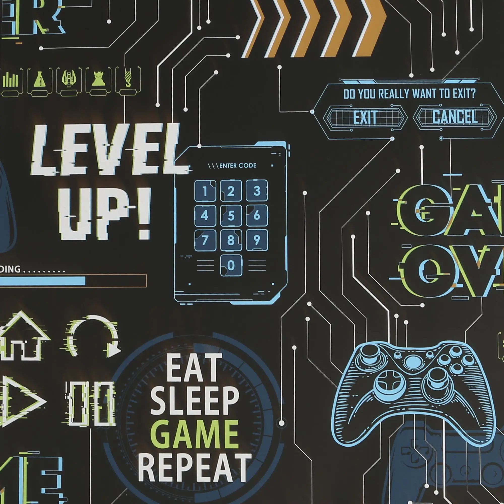 Game Over Black Children's Wallpaper 113258