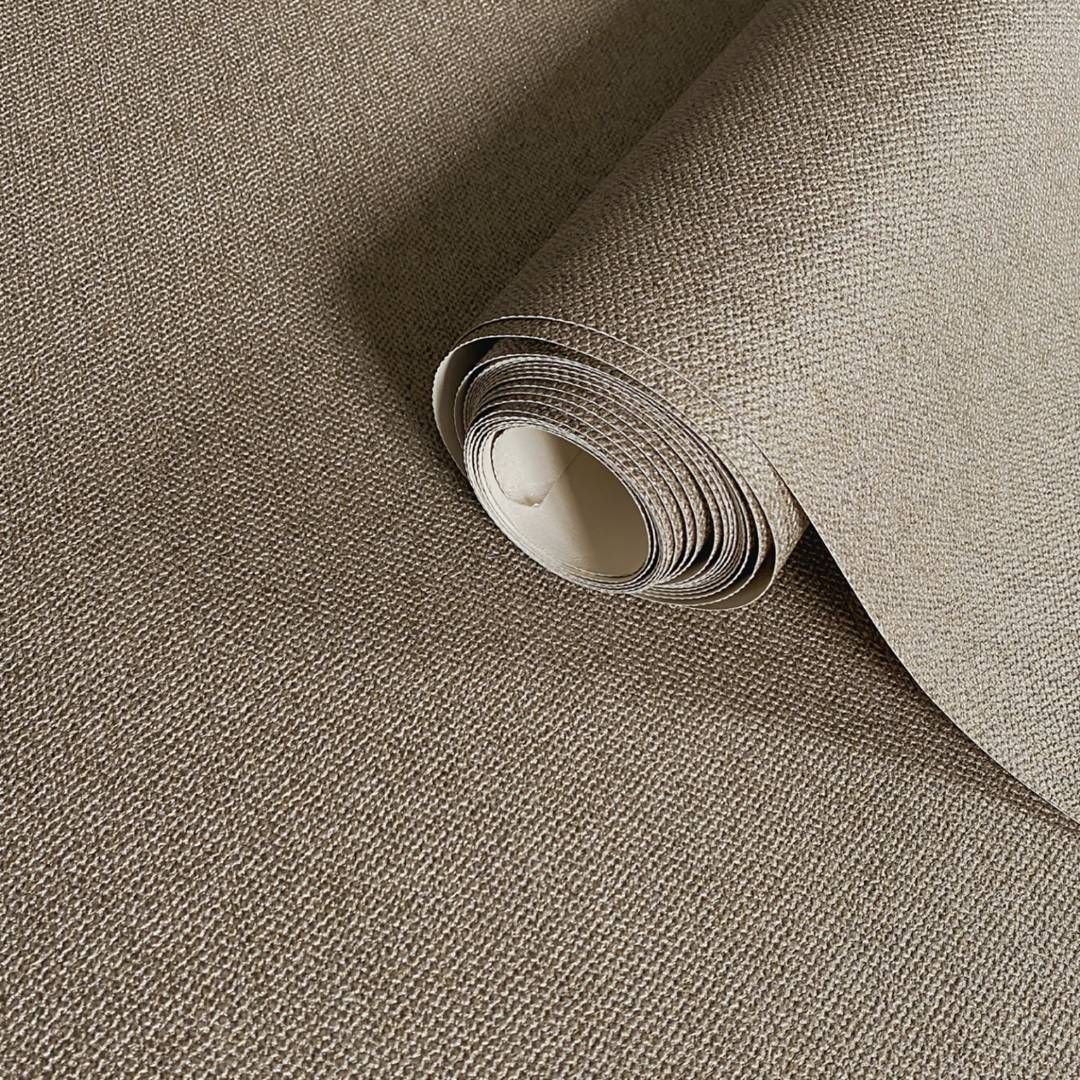 Ciara Texture Mocha Brown Italian Vinyl Wallpaper 4414