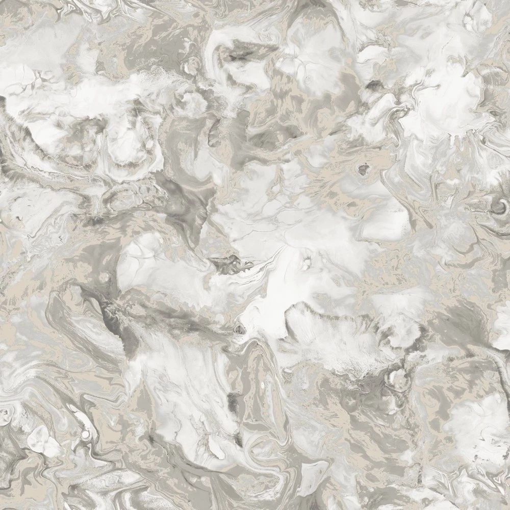Elixir Marble Beige Taupe Metallic Wallpaper 166508