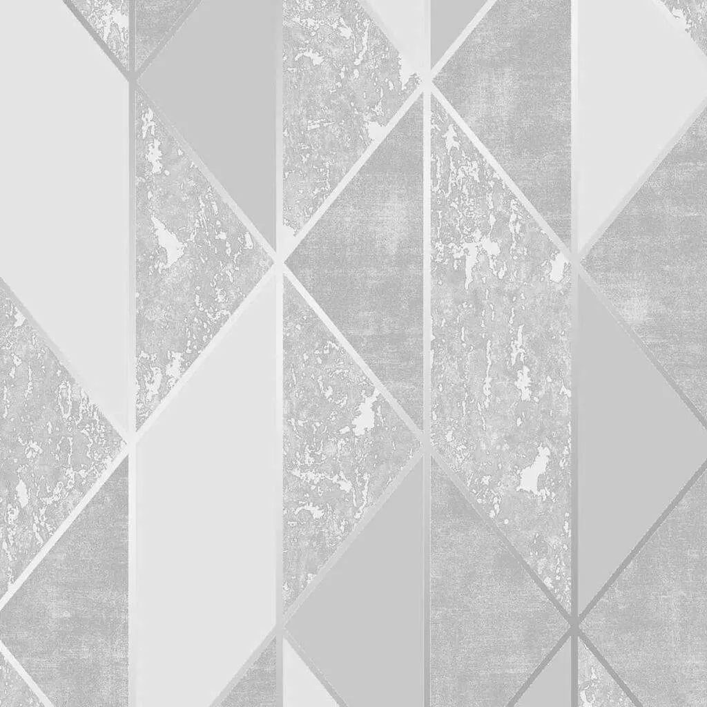 Milan Geometric Silver Superfresco Wallpaper 106405