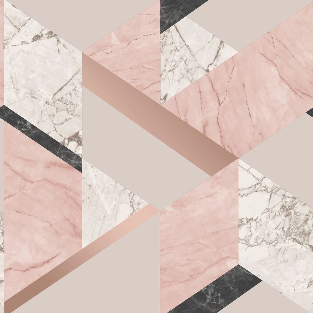 Marblesque Pink Metallic Geometric Wallpaper FD42303 Marblesque Pink Metallic Geometric Wallpaper FD42303