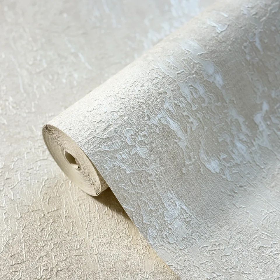 Piero Texture Pearl Cream Industrial Vinyl Wallpaper 811301