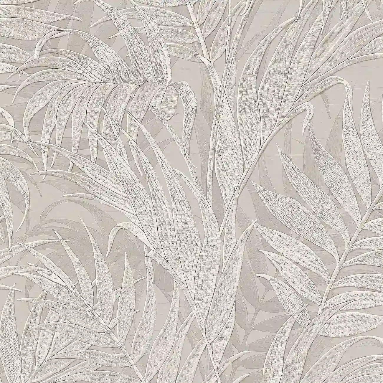 Grace Tropical Palm Leaf Mink Luxury Vinyl Wallpaper GR322103