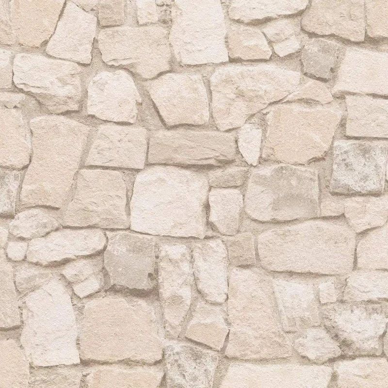 Stone 3D Effect Brick Sandstone Masonry Beige Brown Wallpaper 6924-29