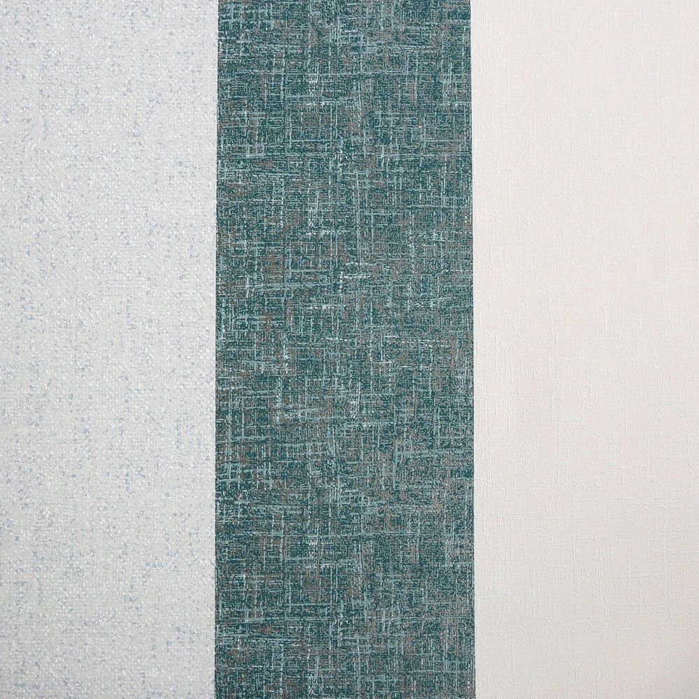 Meadow Stripe Teal & Rose Gold Superfresco Wallpaper 128984