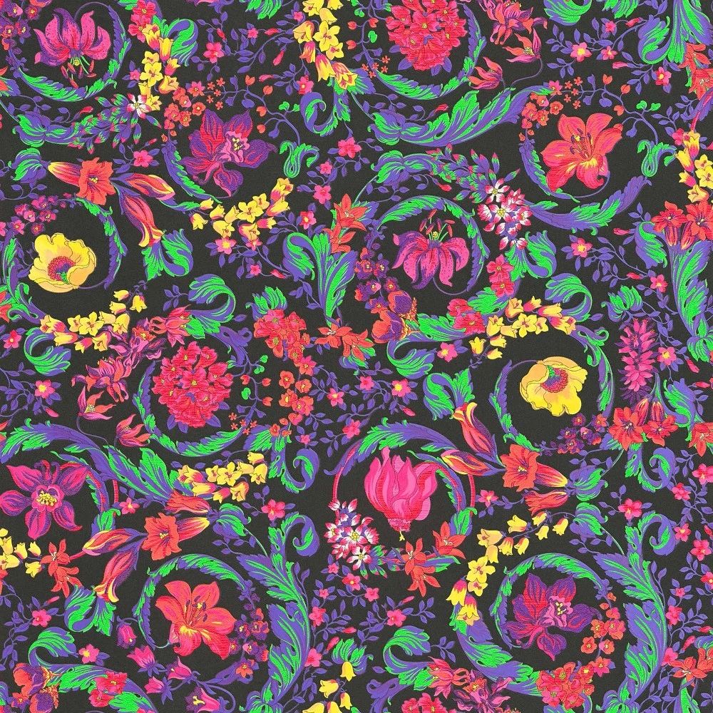Barocco Floral Multicoloured Wallpaper Luxury Vinyl Wallpaper 387061
