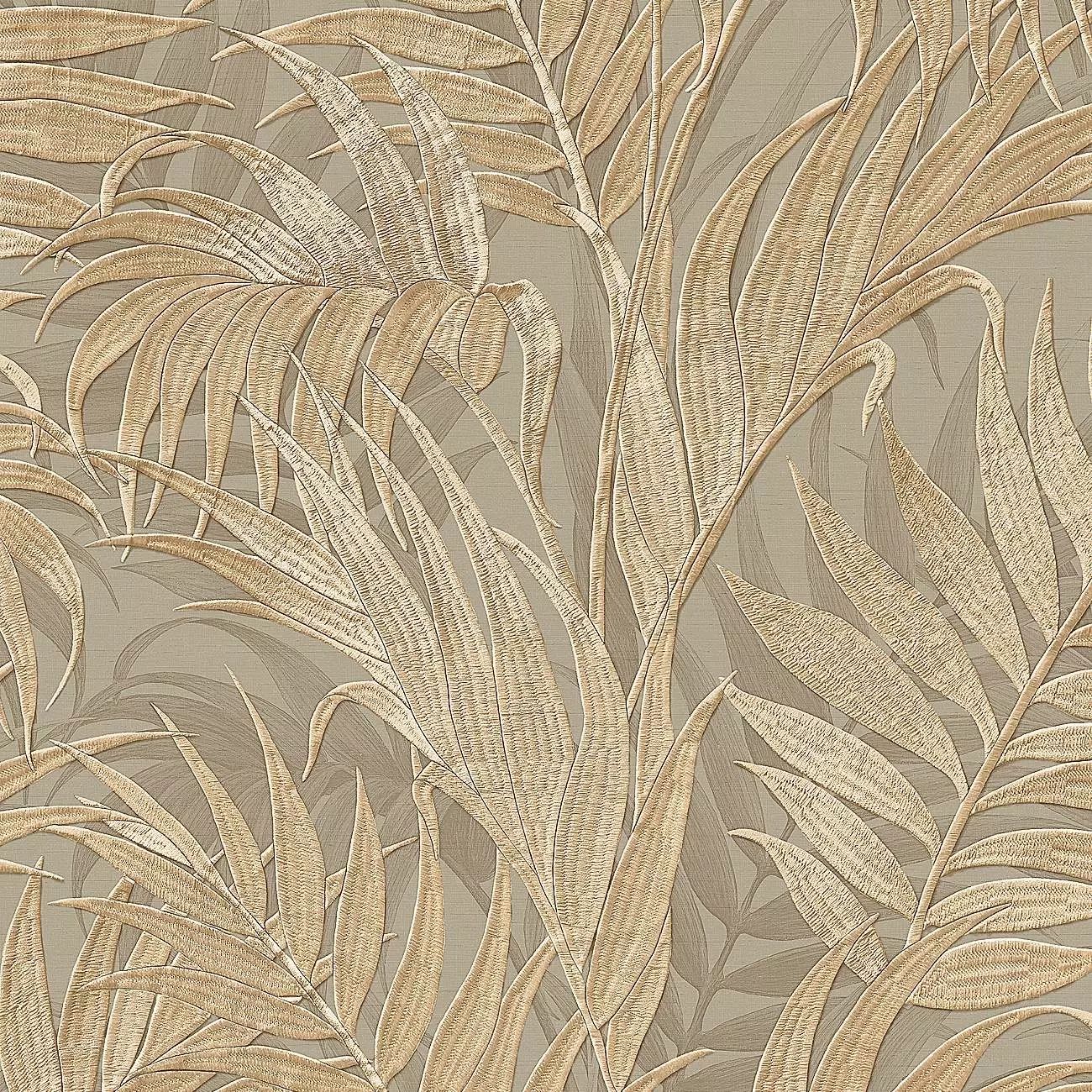 Grace Tropical Palm Leaf Sage Luxury Vinyl Wallpaper GR322105