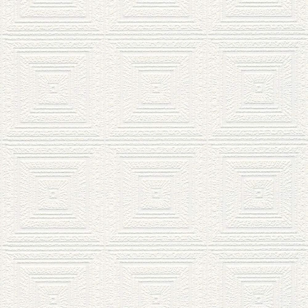 White Squares Paintable Wallpaper 6640-13