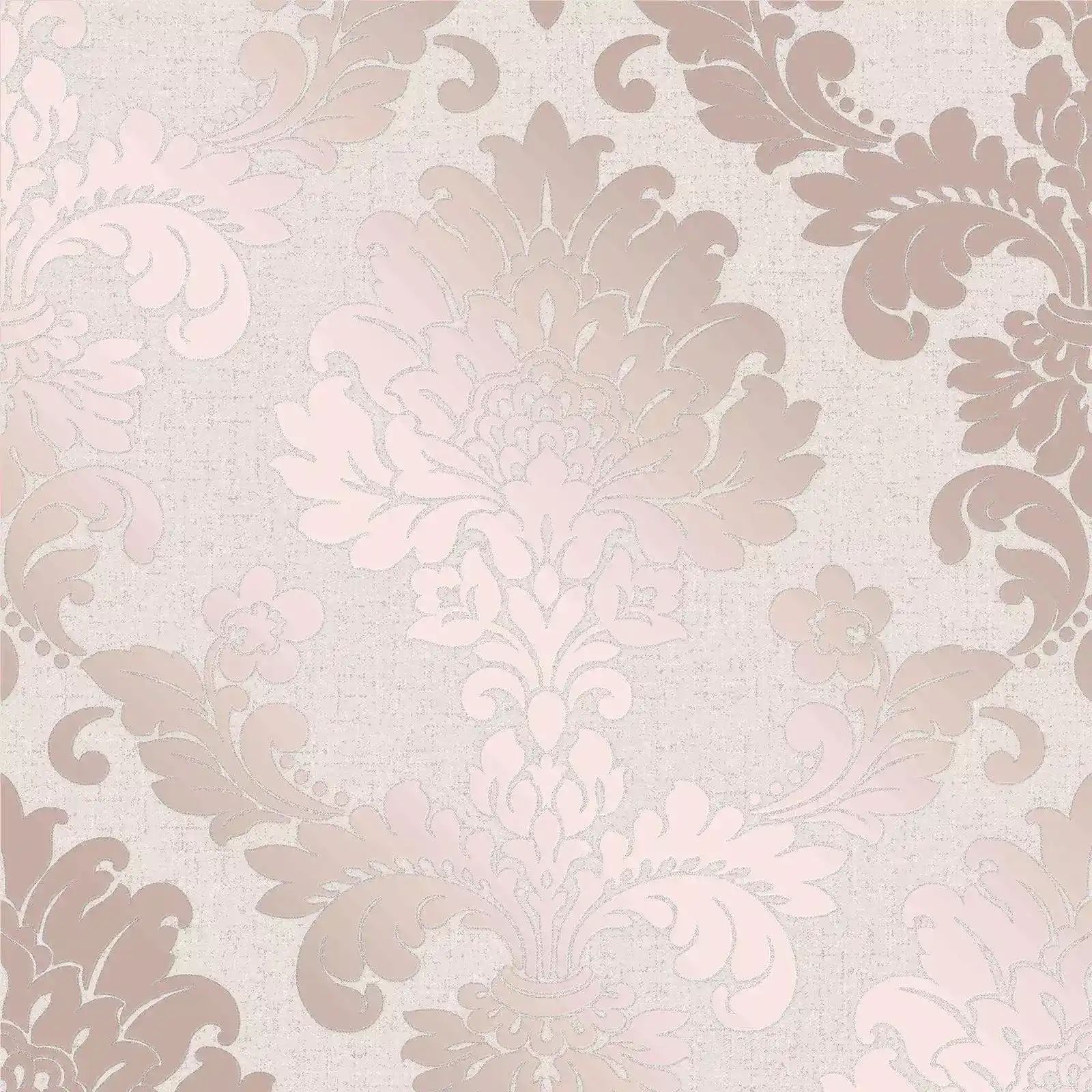 Quartz Damask Rose Gold Textured Vinyl Wallpaper FD42204 Quartz Damask Rose Gold Textured Vinyl Wallpaper FD42204