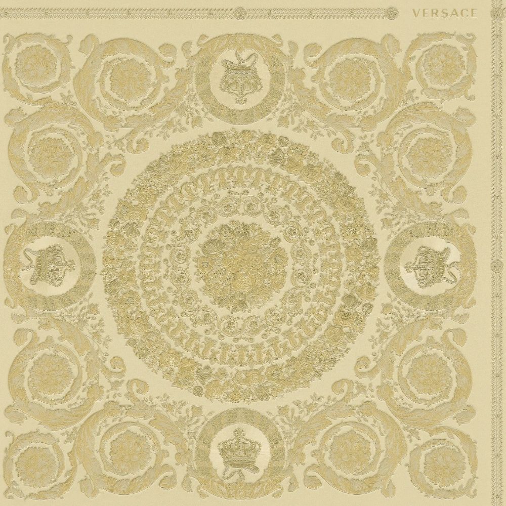 Oriental Heritage Tile Gold Luxury Vinyl Wallpaper 370554