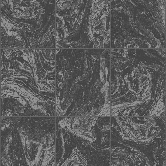 Contour Glitter Tile Black Marble Kitchen & Bathroom Wallpaper 104880