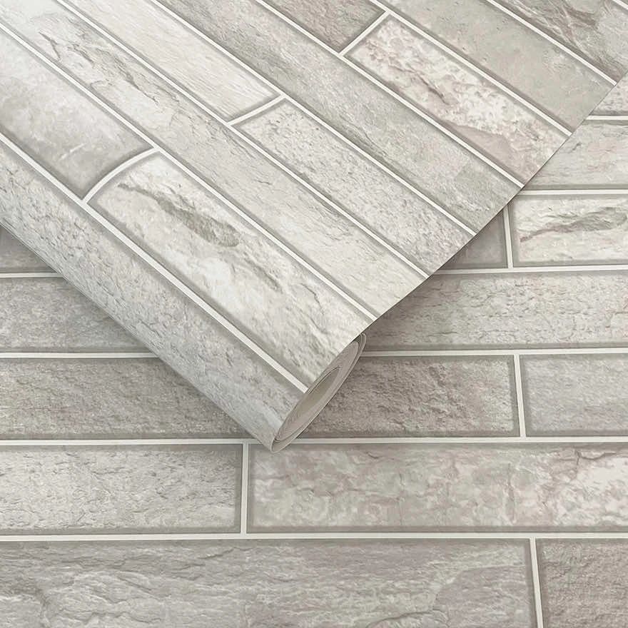 Talara Tile Dove Kitchen & Bathroom Vinyl Wallpaper 89410