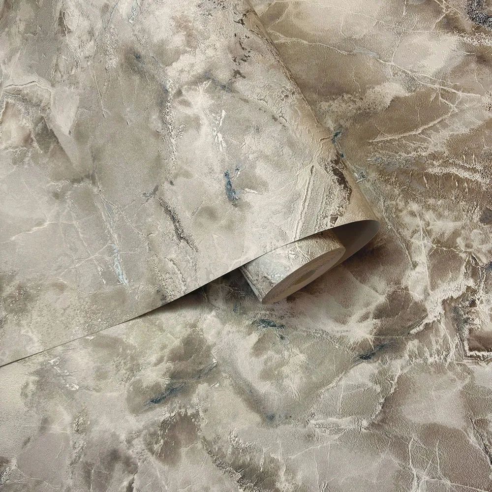 Carlotta Marble Mocha Italian Vinyl Wallpaper 400327