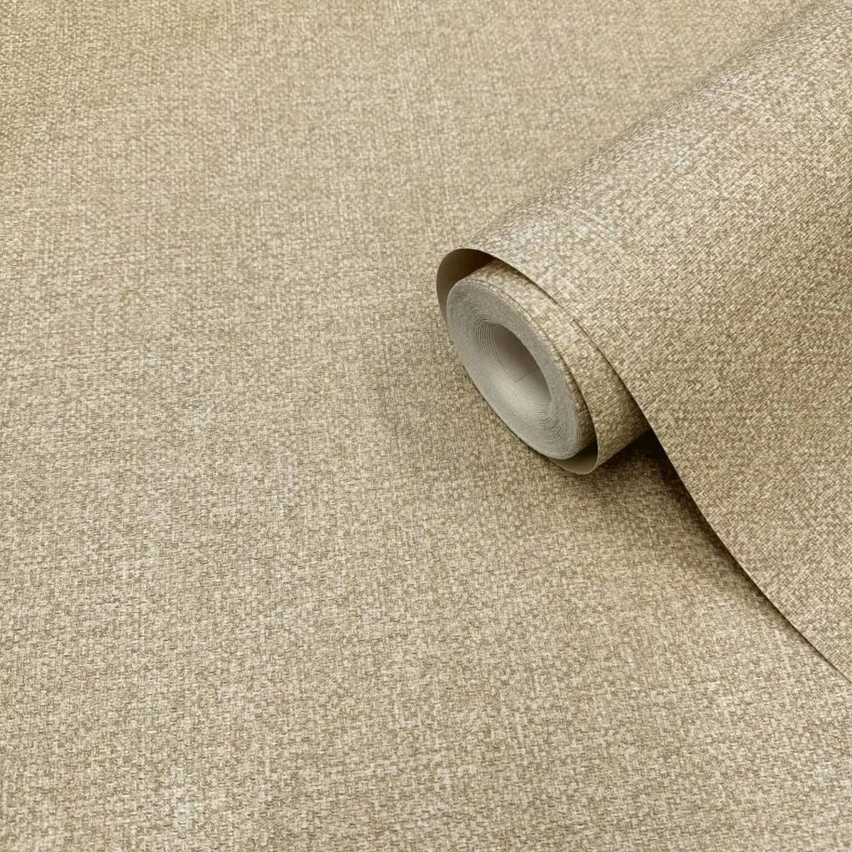 Luxe Mantella Champagne Shimmering Vinyl Textured Wallpaper 1850