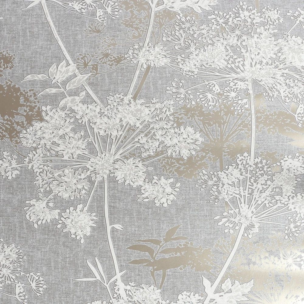 Meadow Floral Natural Brown & Metallic Gold Superfresco Wallpaper 128151