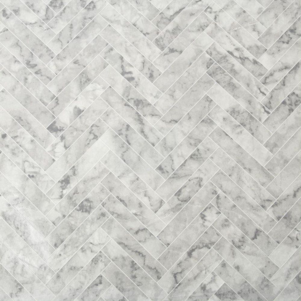Contour Marble Chevron Tile Grey Kitchen & Bathroom Wallpaper 112644
