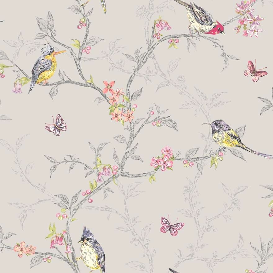 Phoebe Birds Dove Birds and Butterfly Wallpaper 98081 Phoebe Birds Dove Birds and Butterfly Wallpaper 98081