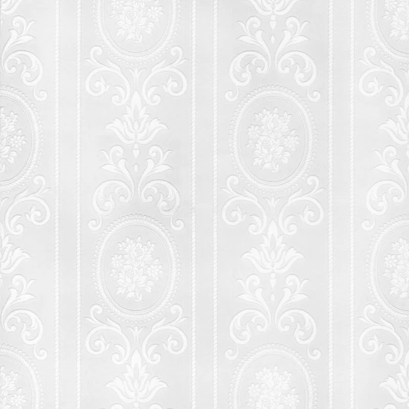 Cameo Superfresco Victorian White Wallpaper 14011