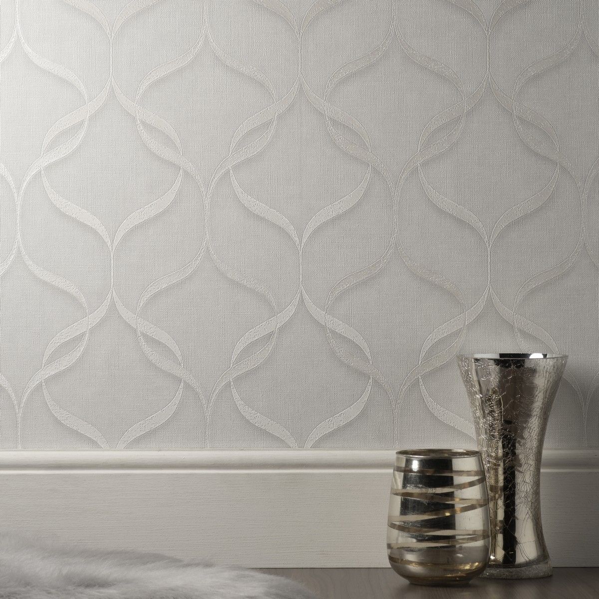 Milano Wave White Heavyweight Italian Vinyl Wallpaper M95620 M95620