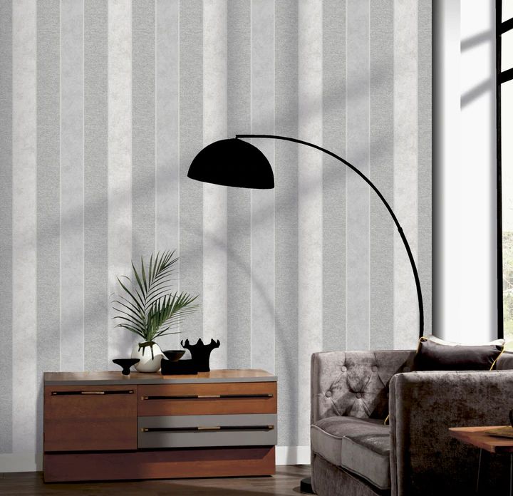 Grey stripe wall shop paper