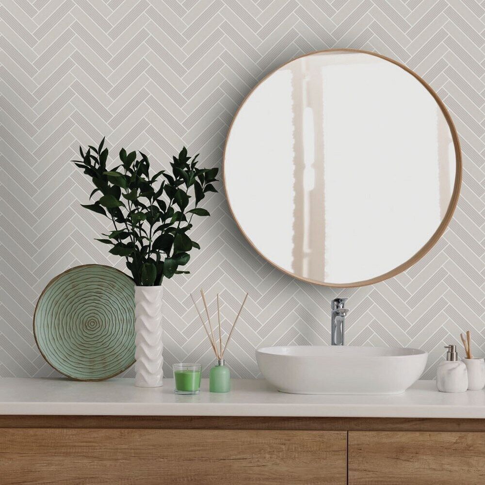 Vinyl wallpaper on sale for bathroom