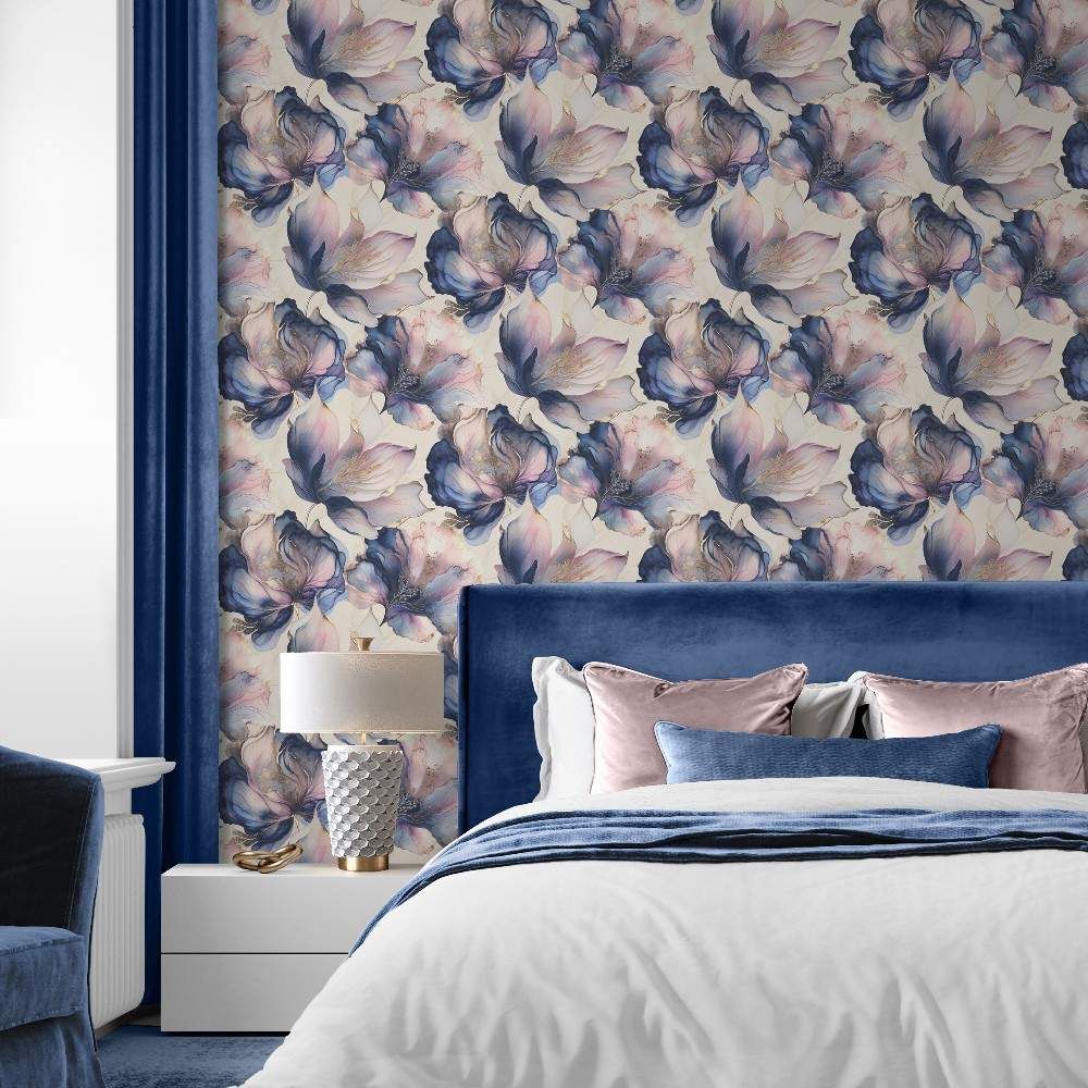 Elysian Floral Multicolour Metallic Gold Wallpaper 212501 | 212501