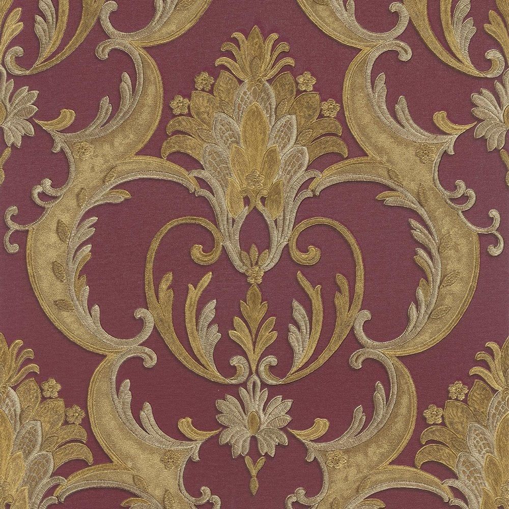 Red store damask wallpaper