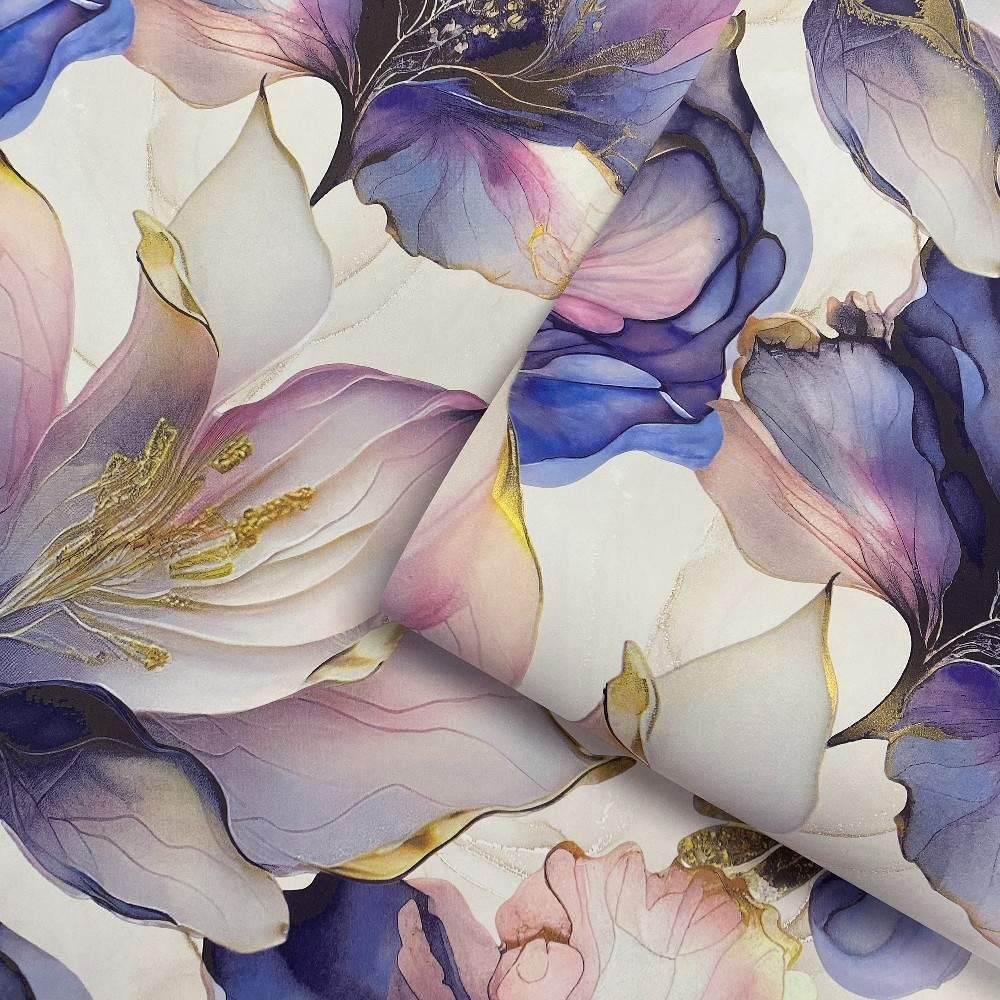 Elysian Floral Multicolour Metallic Gold Wallpaper 212501 | 212501