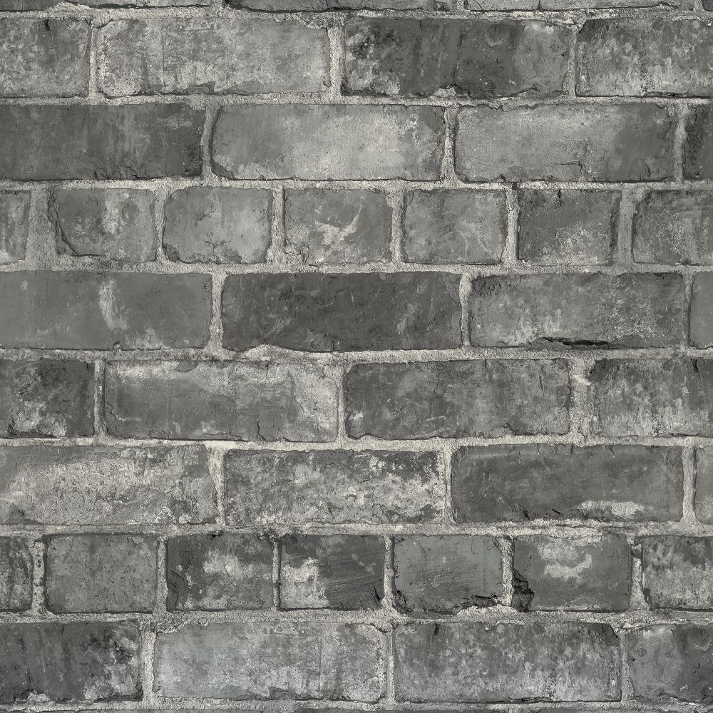 Grey brick wallpaper discount