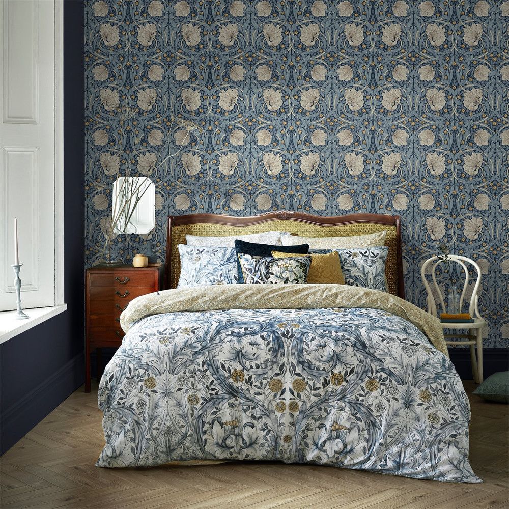 Pimpernel Blue Floral Wallpaper | William Morris | 124241