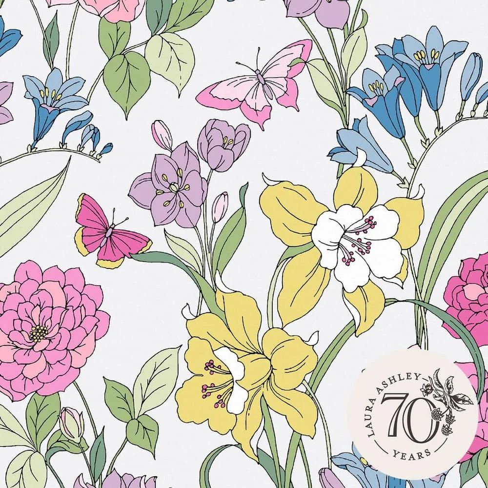 Gilly Multicolour Floral Heritage Laura Ashley Wallpaper 119846