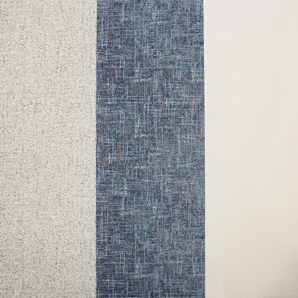 Meadow Stripe Navy & Rose Gold Superfresco Wallpaper 128978
