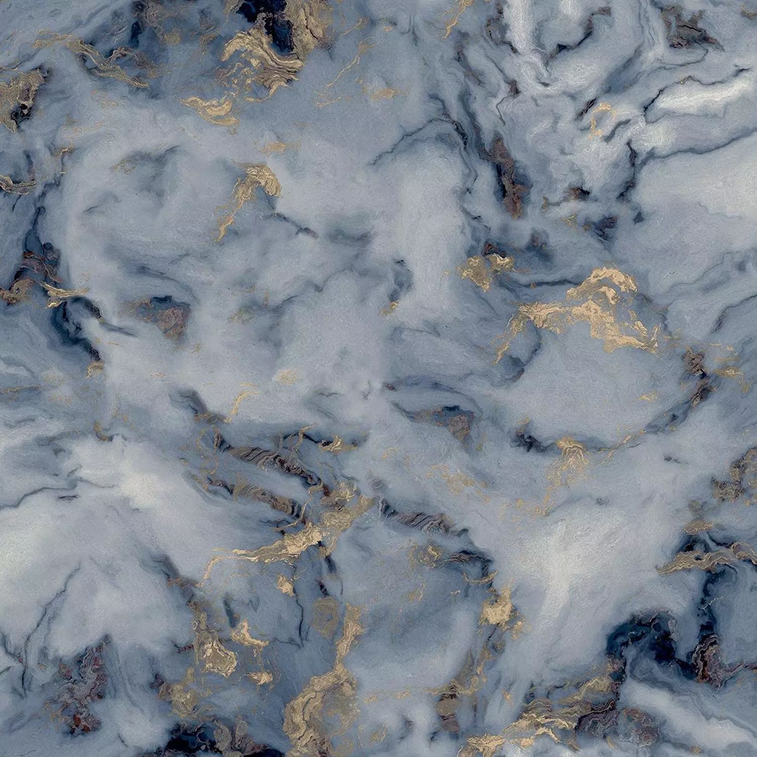 Bahia Marble Navy & Gold Wallpaper 923000