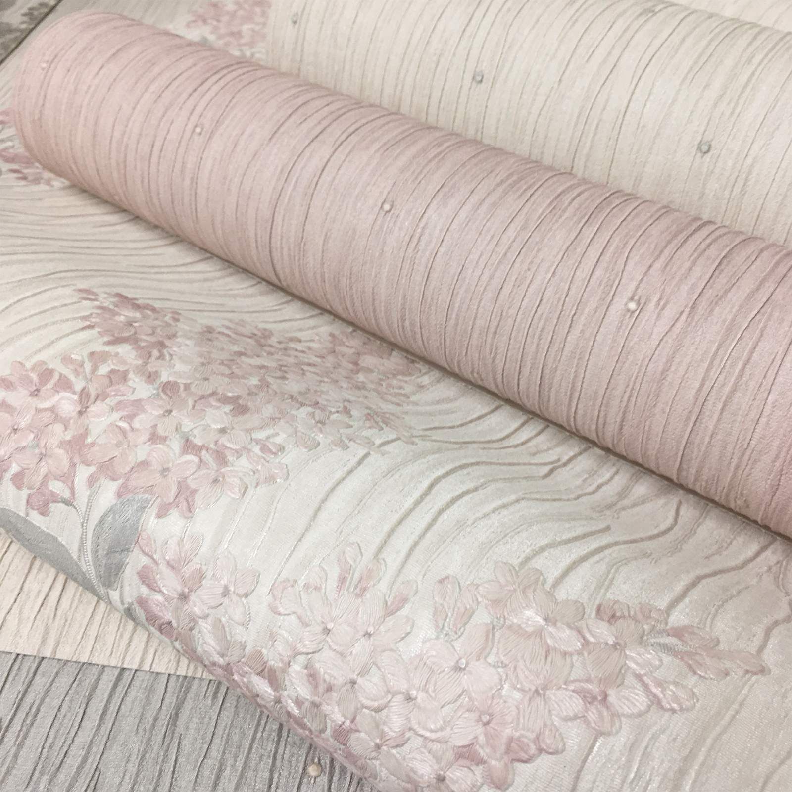 Tiffany Pearl Blush Pink Luxury Italian Vinyl Wallpaper 41313 | 41313