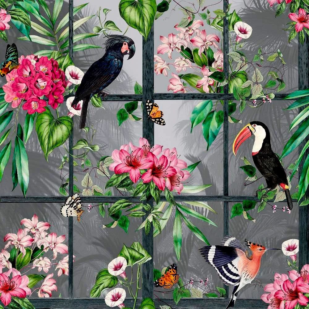 Cuban Tropicana Multicoloured Conversational Wallpaper 924408