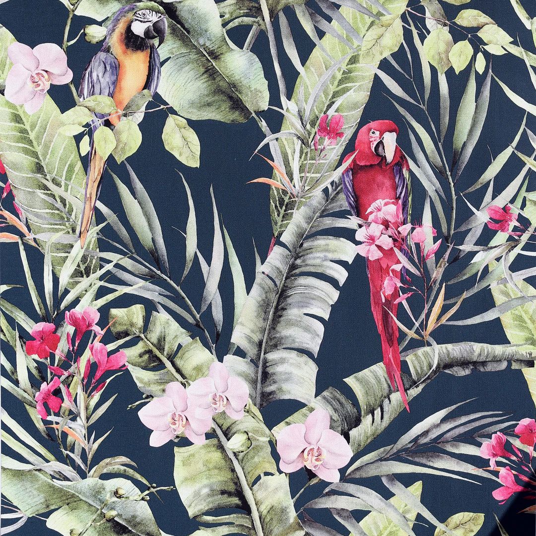 Pretty Polly Birds Navy Multicoloured Wallpaper 297106