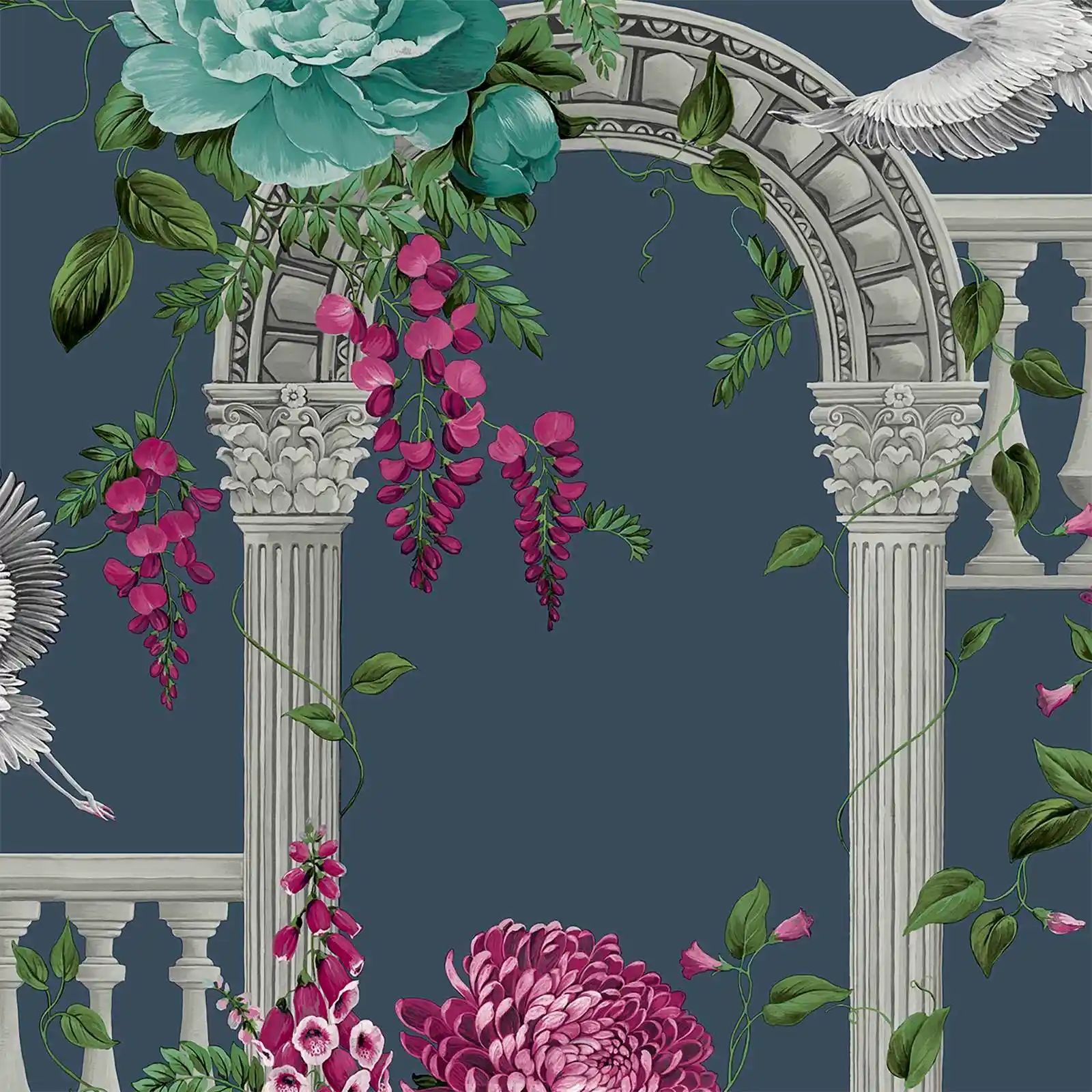 Corinthia Archway Navy Wallpaper 241
