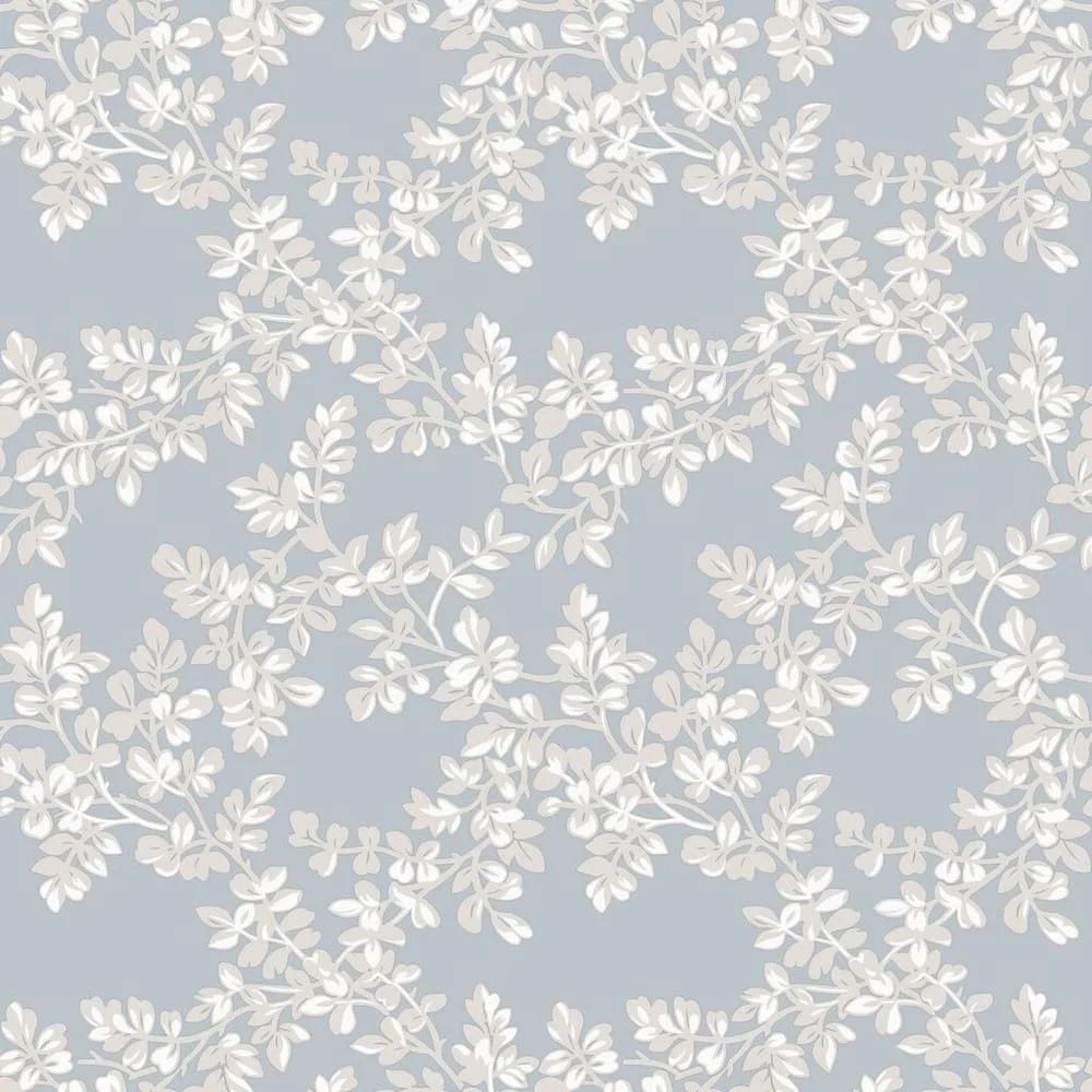 Burnham Leaf Trellis Pale Seaspray Laura Ashley Archive Wallpaper 114904