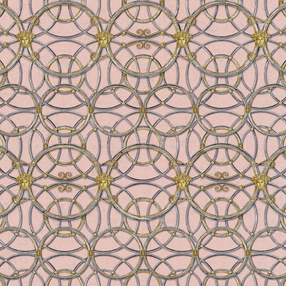 La Scala Del Palazzo Pink Luxury Vinyl Wallpaper 370496