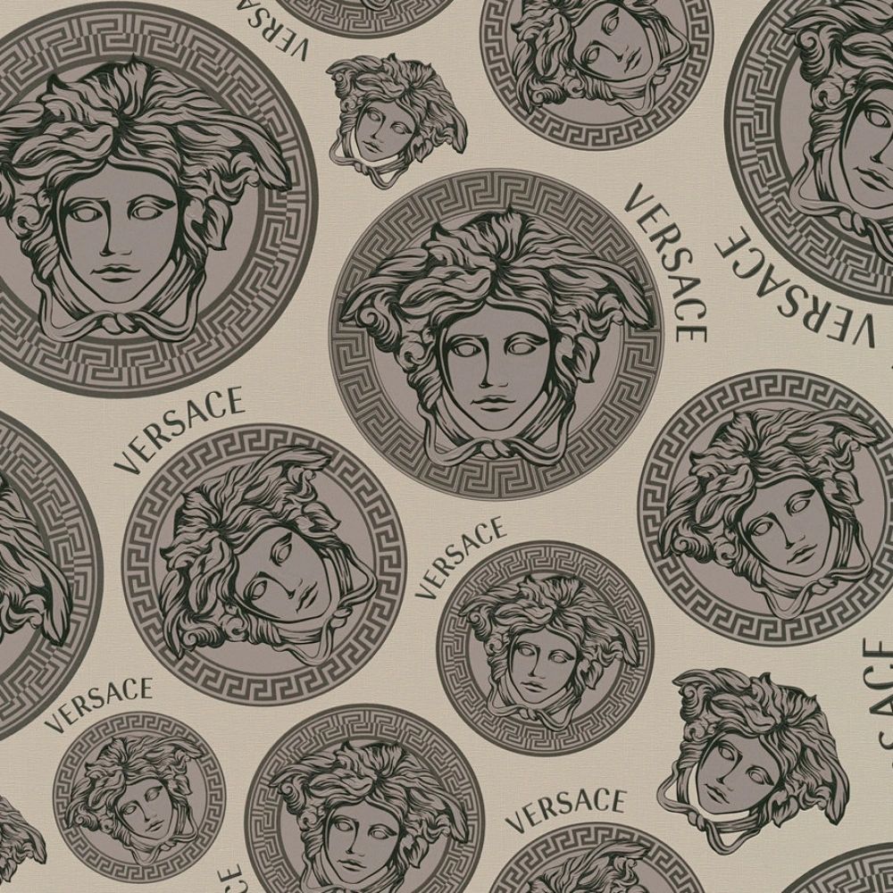 Medusa Heads Stone Luxury Vinyl Wallpaper 386112