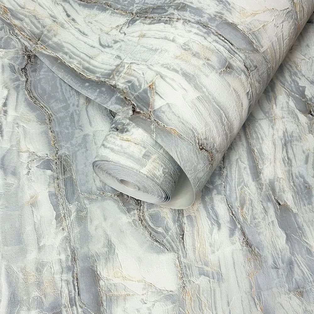 Chiara Marble Powder Blue Italian Vinyl Wallpaper 400204 Chiara Marble Powder Blue Italian Vinyl Wallpaper 400204