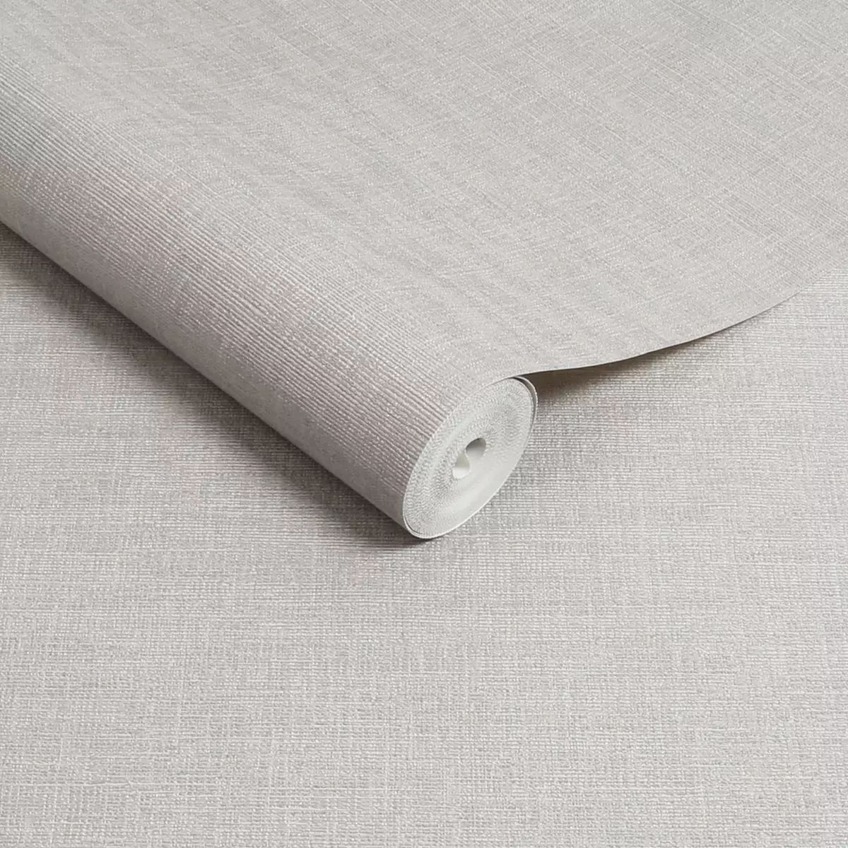 Boutique Loom Texture Greige Vinyl Wallpaper 131233