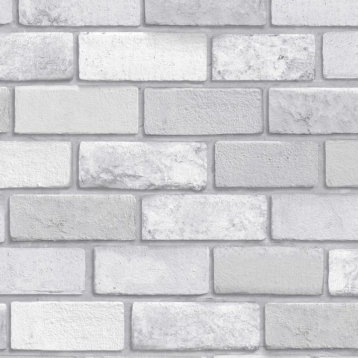 Diamond Glitter Silver Brick Wallpaper 669401