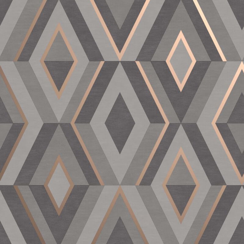 Shard Geometric Charcoal Wallpaper FD42607